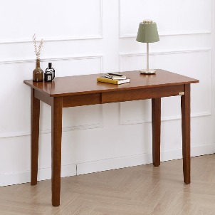 [Loydn Natural] 고무나무 원목 일자형 책상 테이블 1200